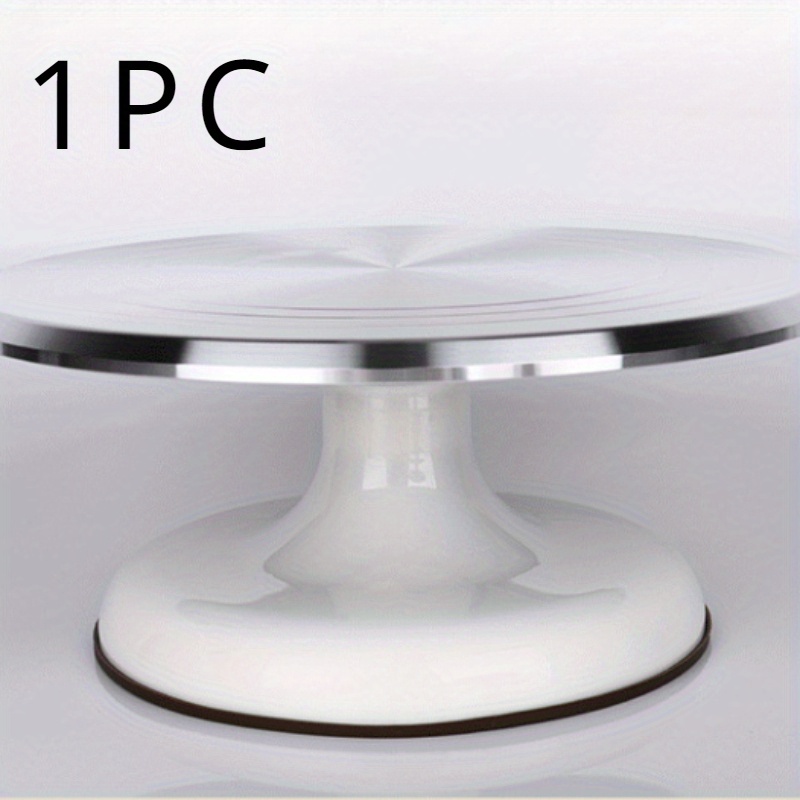 TEMU 1pc 10 Inch Aluminum Cake Turntable, Cake Baking Tool, Flower Mounting Turntable, Commercial Cake Anti Slip Flower Mounting Rack