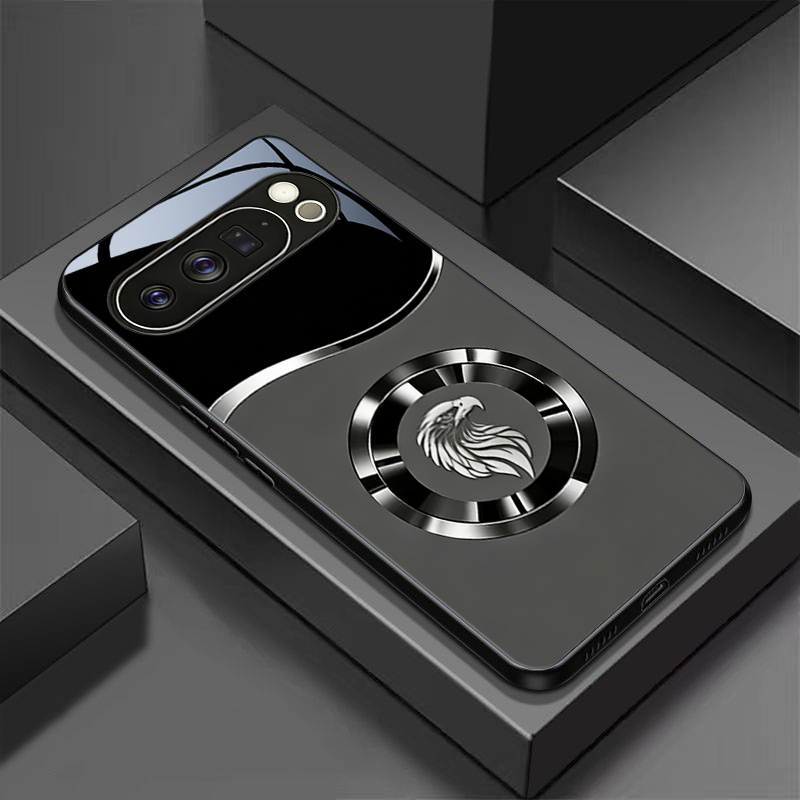 TEMU Phone Case: Suitable For Google Pixel 10/9/8/7 Pro, Proxl, New Tempered Glass Protective Shell Phone Case Cover Cases, Silver Eagle Emblem,