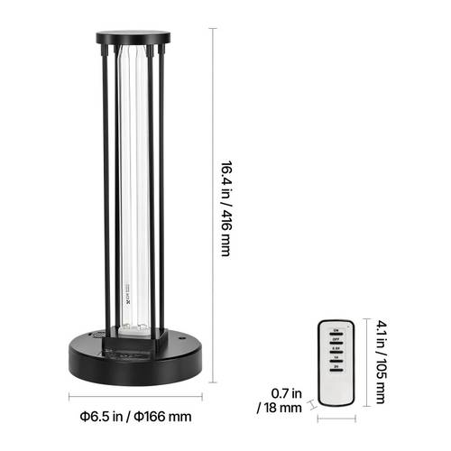 uv 36w ultraviolet with ozone purifier uvc with 30 60 3 gear timer and remote control for to 400 uvo for living room bedroom