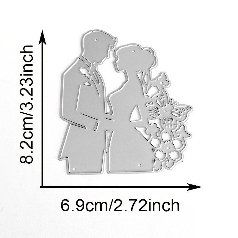 E-shop Blumen Schmetterling Metall Schneide Stempel für Hochzeitspaare, für Scrapbooking, Fotoalben und Papierkarten Dekoration während der