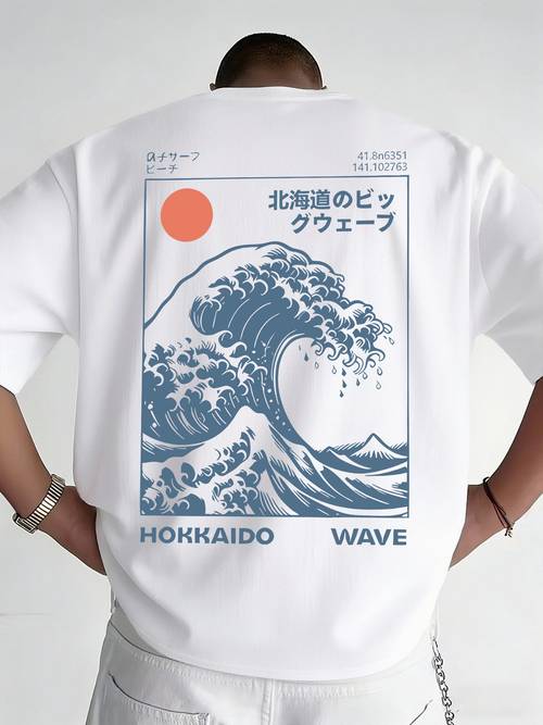 mens 100 soft breathable t shirt including wave etc prints casual daily wear