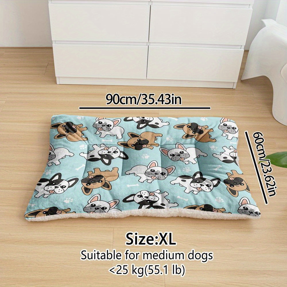 TEMU Oversized Plush Dog Bed Sofa, Animal Dog Printing Dog Crate Pad, Machine Washable Dog Bed, Kennel Pad Mat, Suitable For Small Dogs, Medium Dogs,