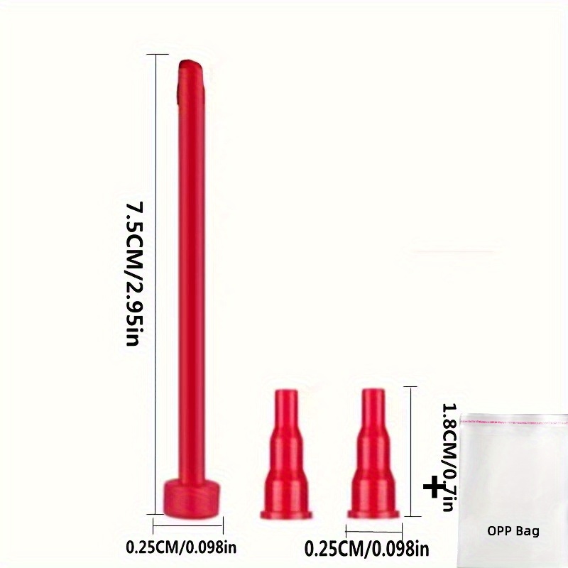 TEMU 3pcs/ Set Butane Tank Adapter - Universal Gas Refill Adapter For Flashlights+1pc Opp Bag, Lighters, And All Nozzles