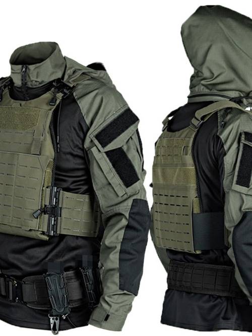 camisa táctica de uso para el , confeccionada en tela de rápido, superior multifuncional para hombre