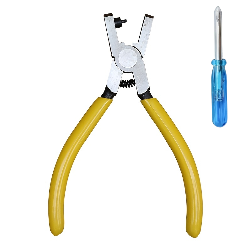 TEMU 2pcs Set, Hole Puncher And Mini , 5-inch Mini Strap Hole Puncher Hole Puncher Strap Puncher Leather Hole Punch Leather Hole Opening Tool