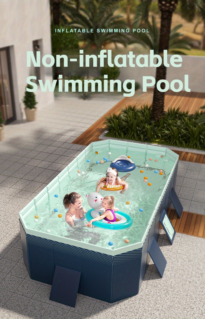 circre qi no inflating foldable outdoor pool thickened durable mesh anti collapse bracket design for summer pool parties 10 random color beach balls repair kit pool accessories vibrant poolside decor sturdy poolside furniture Product details 0