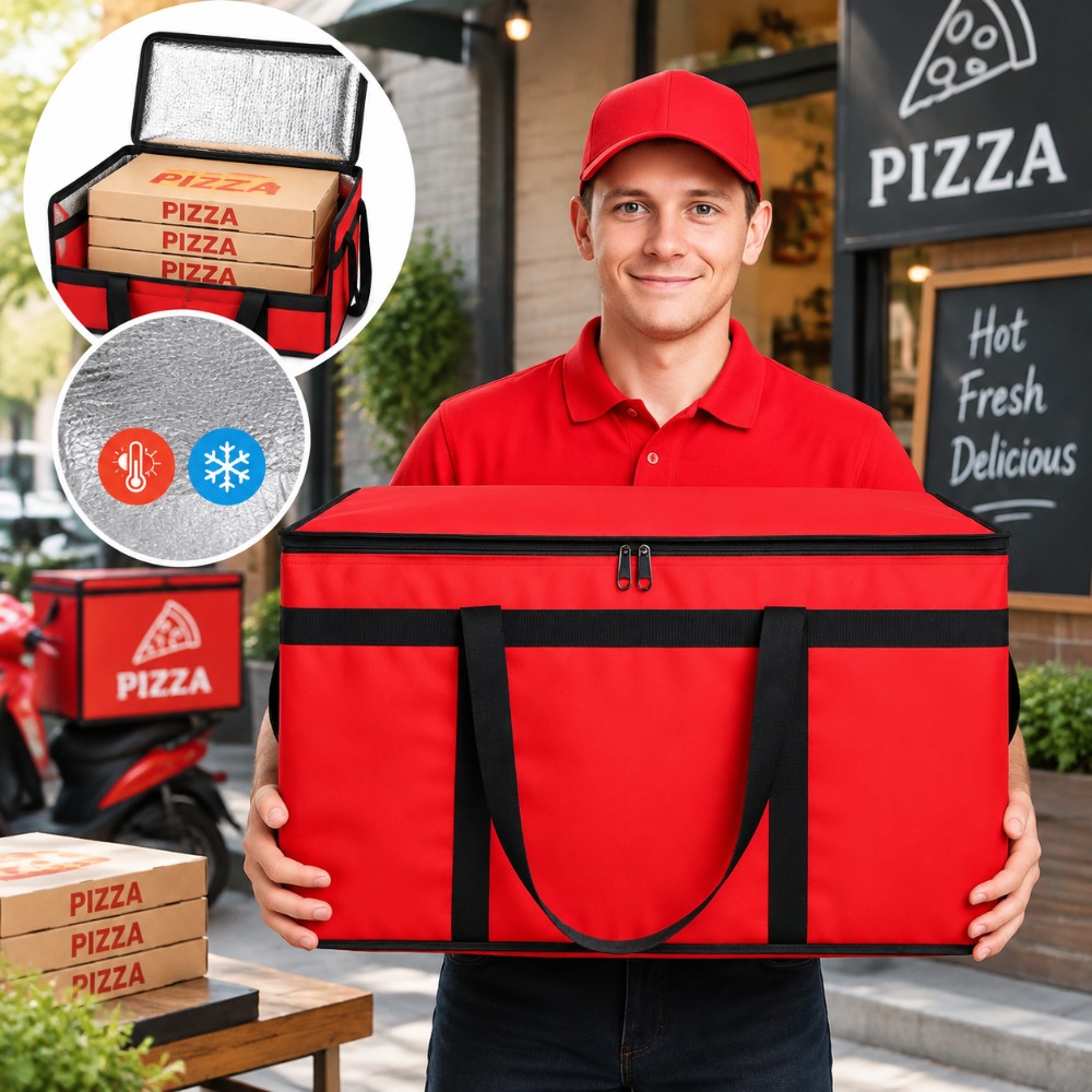 Portable Thermal Insulation Pizza Delivery Bags for Takeaway