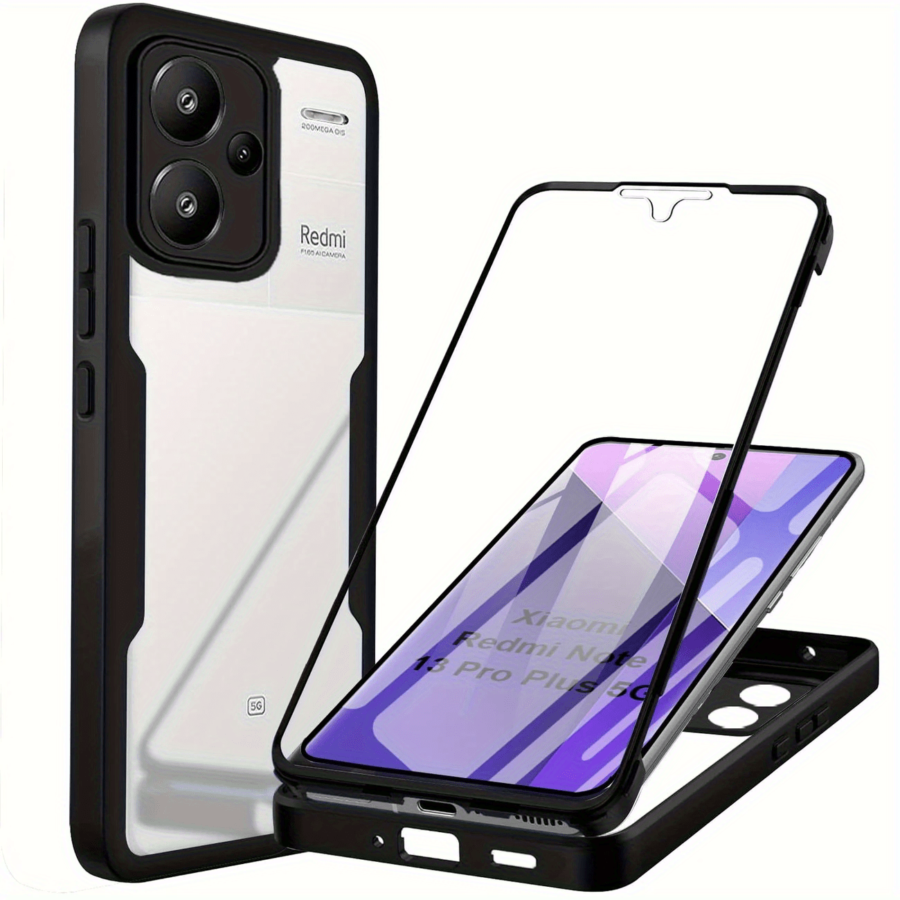 E-shop Handyhülle: Handyhülle für Xiaomi Redmi Note 13 Pro Plus 360° Vollschutz Transparent Stoßfest