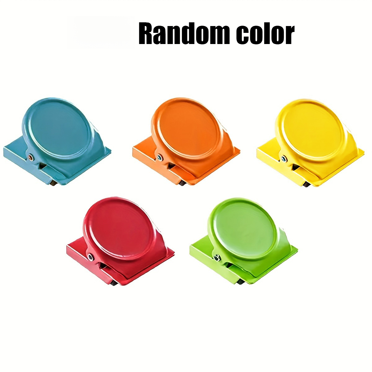 TEMU 7pcs Clips Magnétiques de Bureau de Couleur Aléatoire pour Frigo, Organisateur de Dossiers Multifonctionnel pour Réfrigérateurs Domestiques,