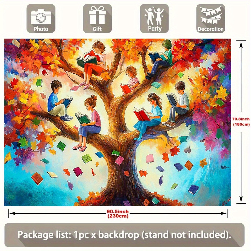 TEMU 1pc Autumn Polyester Banner - 75g/m² Lightweight Wall Decor For , Versatile Room And Party Decoration, Durable And Easy To Hang