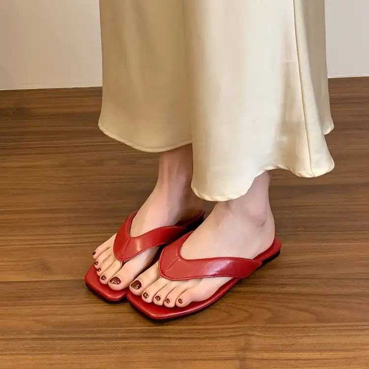womens non   flops lightweight soft sole slip on shoes with cushioned pu outsole slip resistant for home beach travel   in   tan beige womens house shoes casual footwear indoor slippers opentoe style  able lining   slippers   Product details 10