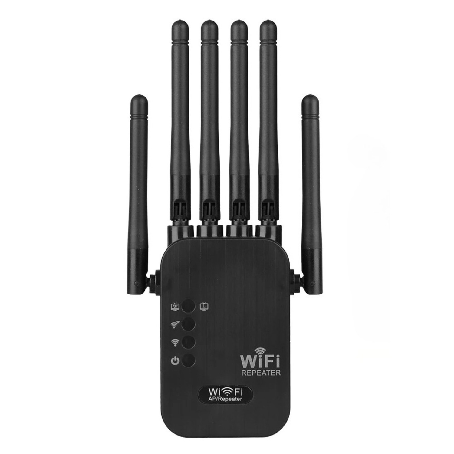 item picture high power wifi extender booster with 6   gigabit ethernet ports compatible for 45 devices covers homes schools offices type c power   setup wireless   booster for pc laptop router no reconfiguration