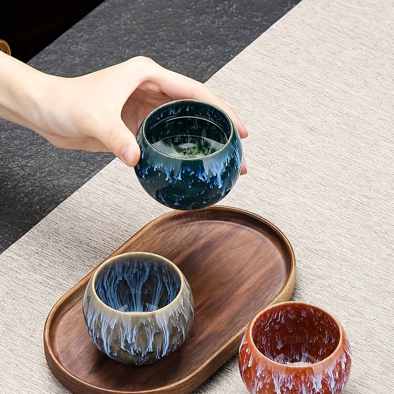 a set of mountain ceramic tea cups traditional chinese kiln high end fu tea set single large sample tea cup details 6