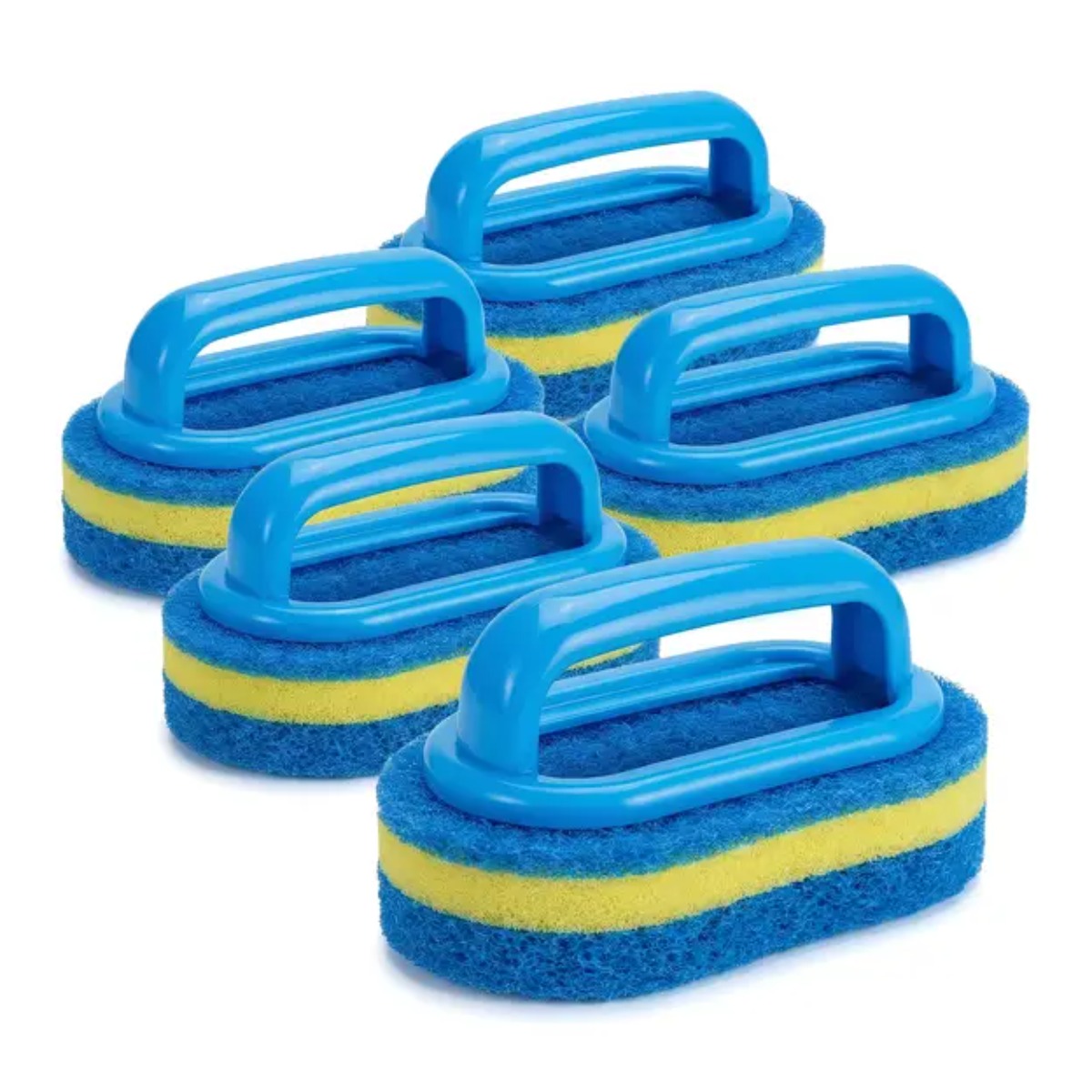 E-shop 5er-Pack Poolreinigungsbürste, robuste Polypropylen-Schwammbürste, geeignet für Poolwände und Fliesen, Haushalt, Küchenbedarf, Badreinigung,