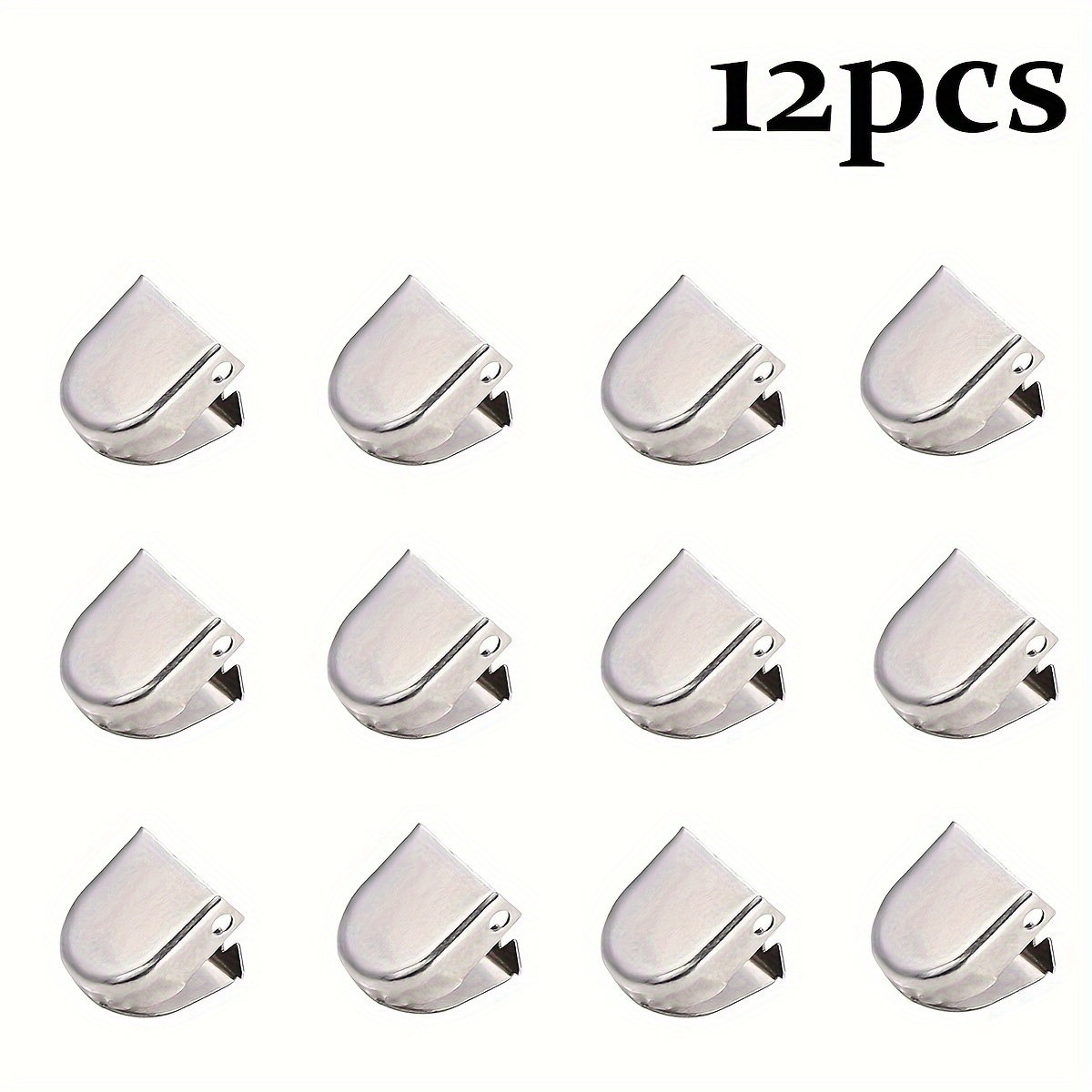 Set Of 12 No-tie Metal Shoelace Clips - Easily Secure With 1 Click, Perfect For Lazy Sneakers