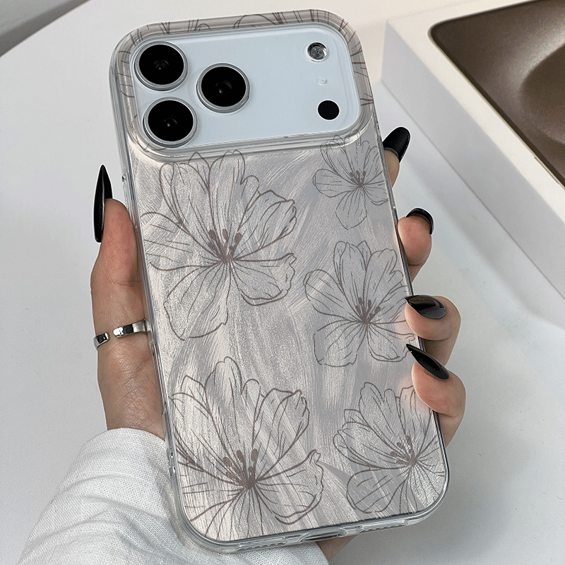 TEMU Phone Case - Floral Pattern Printed Phone Case Suitable For Iphone 17/17pro/17promax 16/16plus/16pro/16promax 15/15plus/15pro/15promax