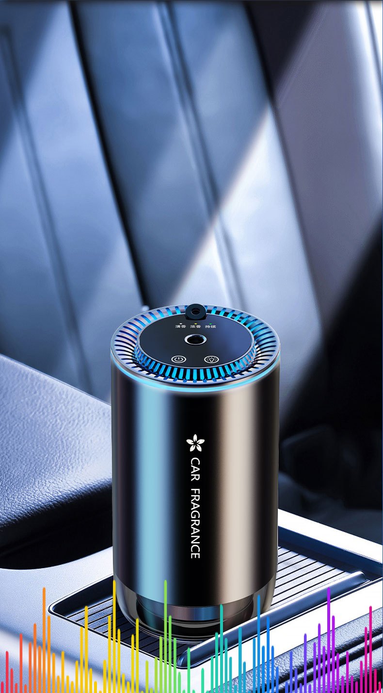 smart car therapy machine with four bottles of 50ml essential oil starry sky projection and adjustable atmosphere light essential oil diffuser with and stop function in car air purification Product details 5