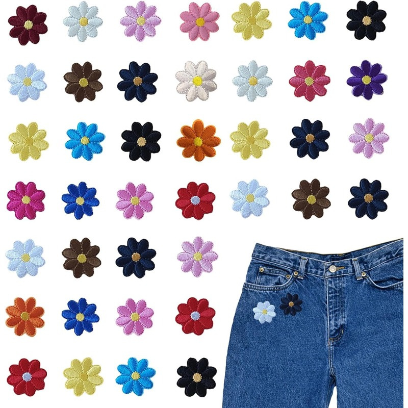 16 Toppe Termoadesive Per Vestiti - Patch Ricamate Per Riparare Jeans, Magliette, Borse - Foto 2