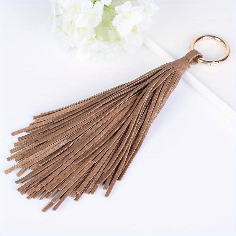 1pc Classic Tassel Keychain Metal Keyring For Women Handbag And Car Additions