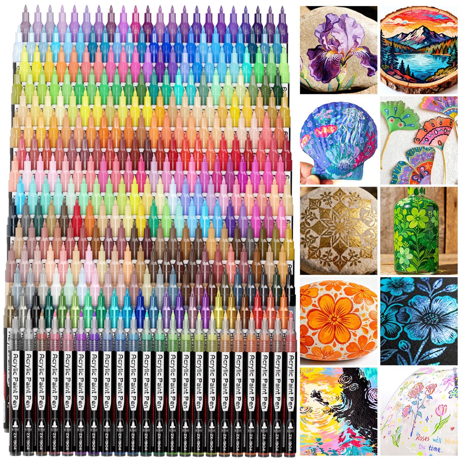 330pcs Acrylic Marker Set with Ultra-Fine 0.7mm Tips for Crafts