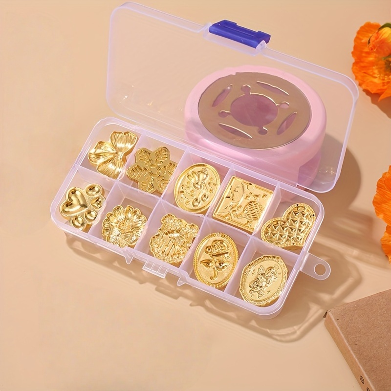 10pcs Set Sealing Head Retro Wax Seal Additions Sealing Head Decoration Envelope, Wedding Invitation, Greeting Card