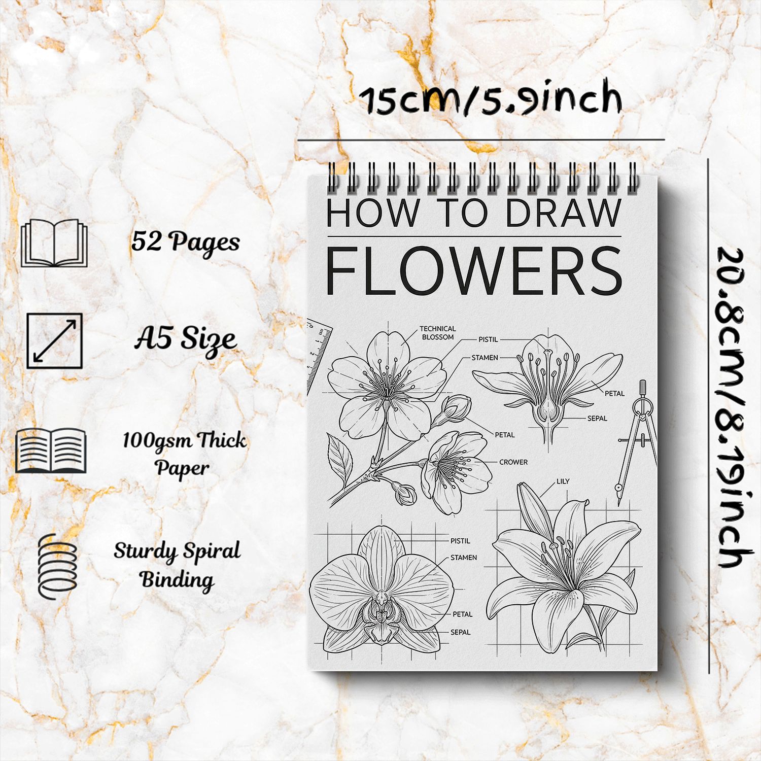 Flower Drawing Guide for Creative Relaxation