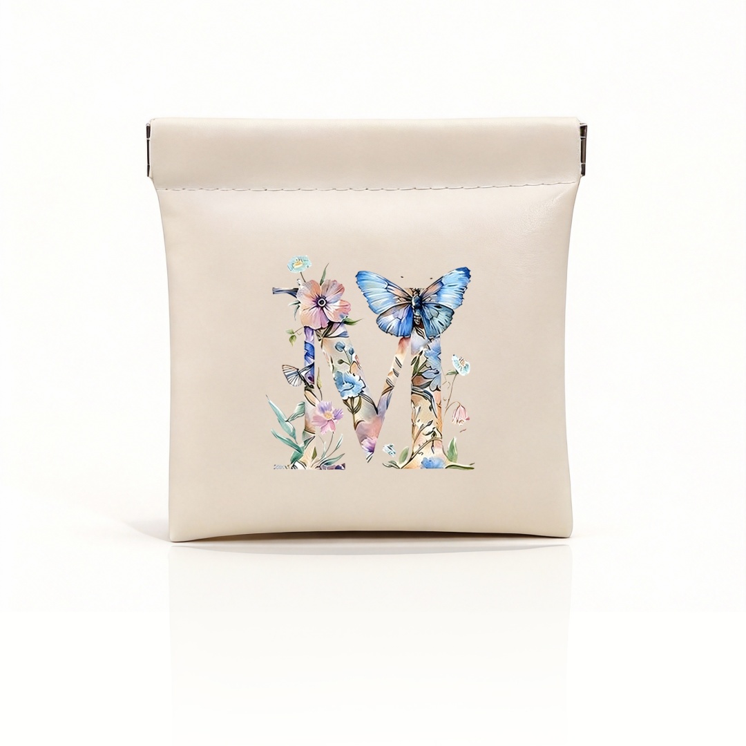 TEMU 1pc Storage Mini Bag, Women' Purse, Automatic Closure Charger With A-z Print And Cable Multifunctional Storage Bag - Portable Storage Bag