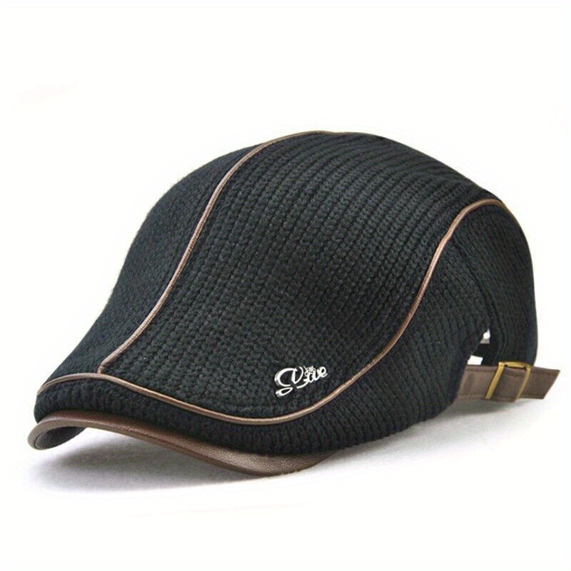 TEMU Men's Hats For The Autumn And Winter , Including Retro Caps, Berets, Thick Warm Newsboy Hats, Visors, Ivy Caps, And Caps