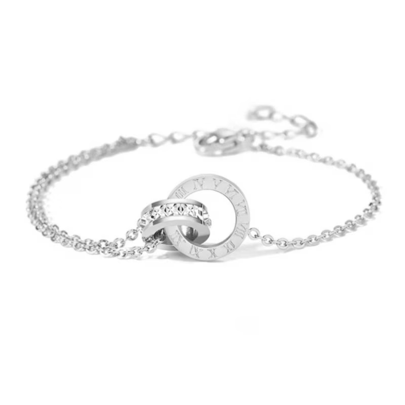 Roman Double Loop Bracelet, Korean Style