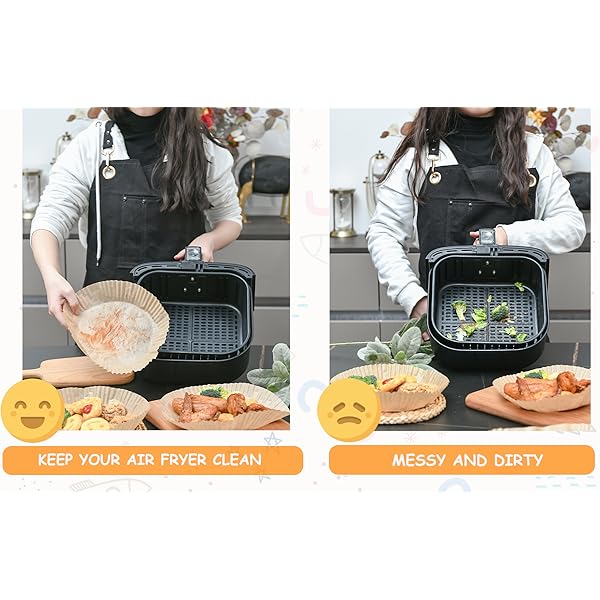 square disposable paper liners for air fryers suitable for   and     featuring non stick parchment paper for baking Product details 1