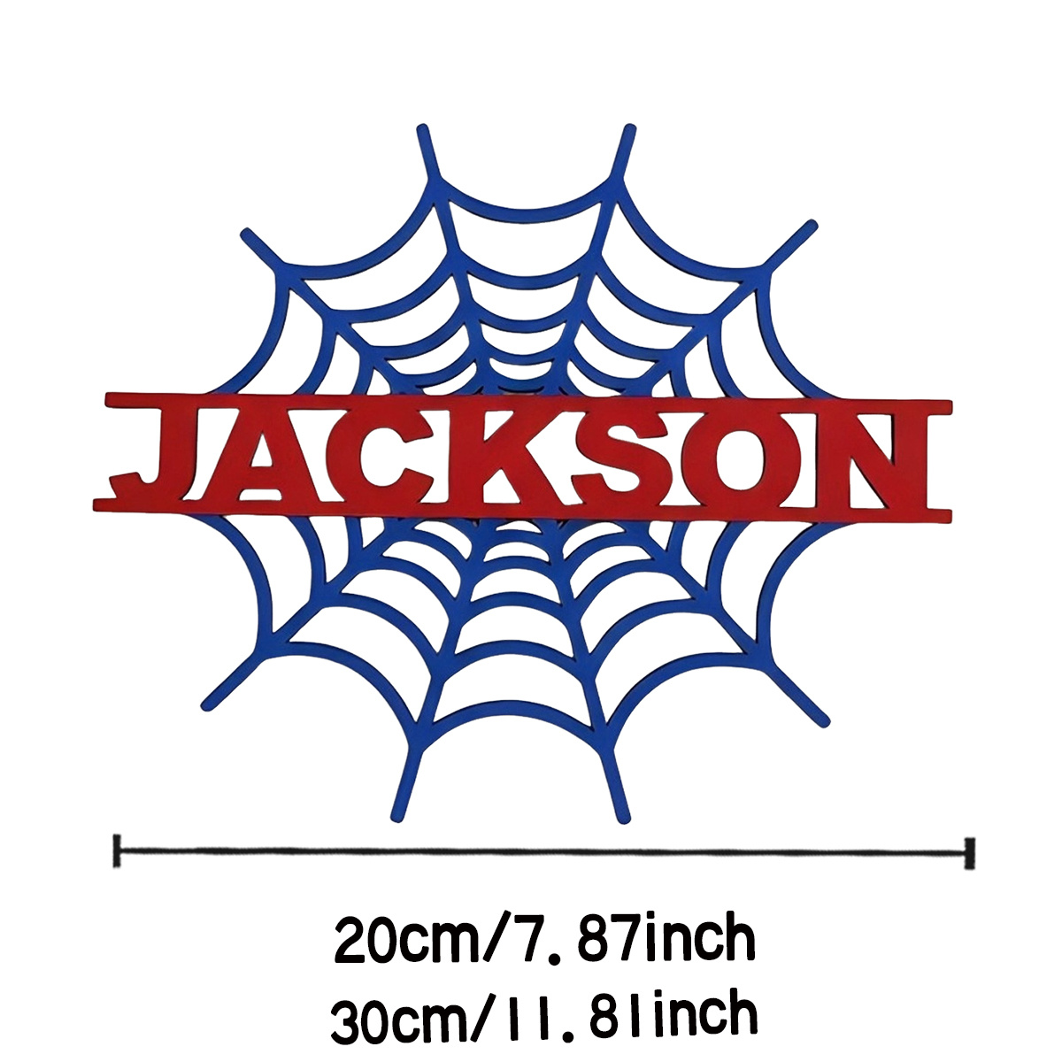 TEMU 1pc Custom Web Nameplate Board - Double-sided Wall Sign With Irregular Web Shape, Suitable For Home Decor, School, Wedding, Birthday Gift,