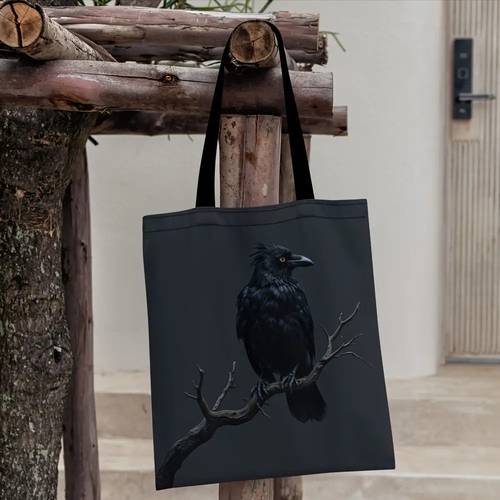 1pc garland polyester tote bag multi functional shoulder bag suitable for men and for gym beach picnics and everyday use year round design featuring and branch artwork