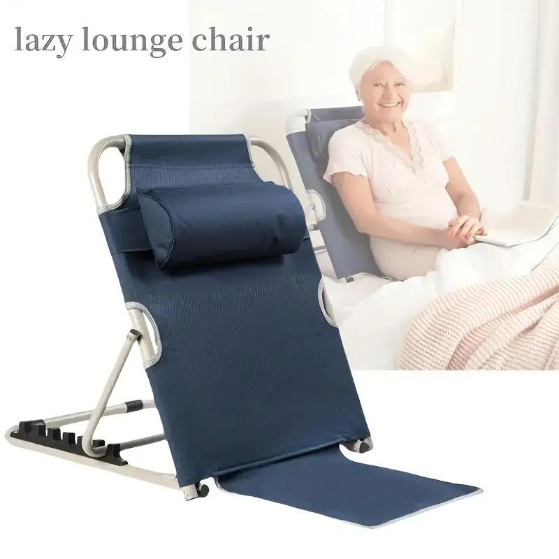 Versatile, Adjustable Folding Bed Backrest - Portable & Multifunctional Support for Neck, Head, and Lumbar - Ideal for Disabled & Elderly