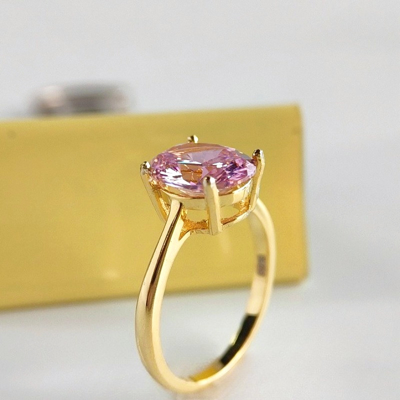 Women's 3 Carat Pink Synthetic Zirconia Ring, Elegant Gift