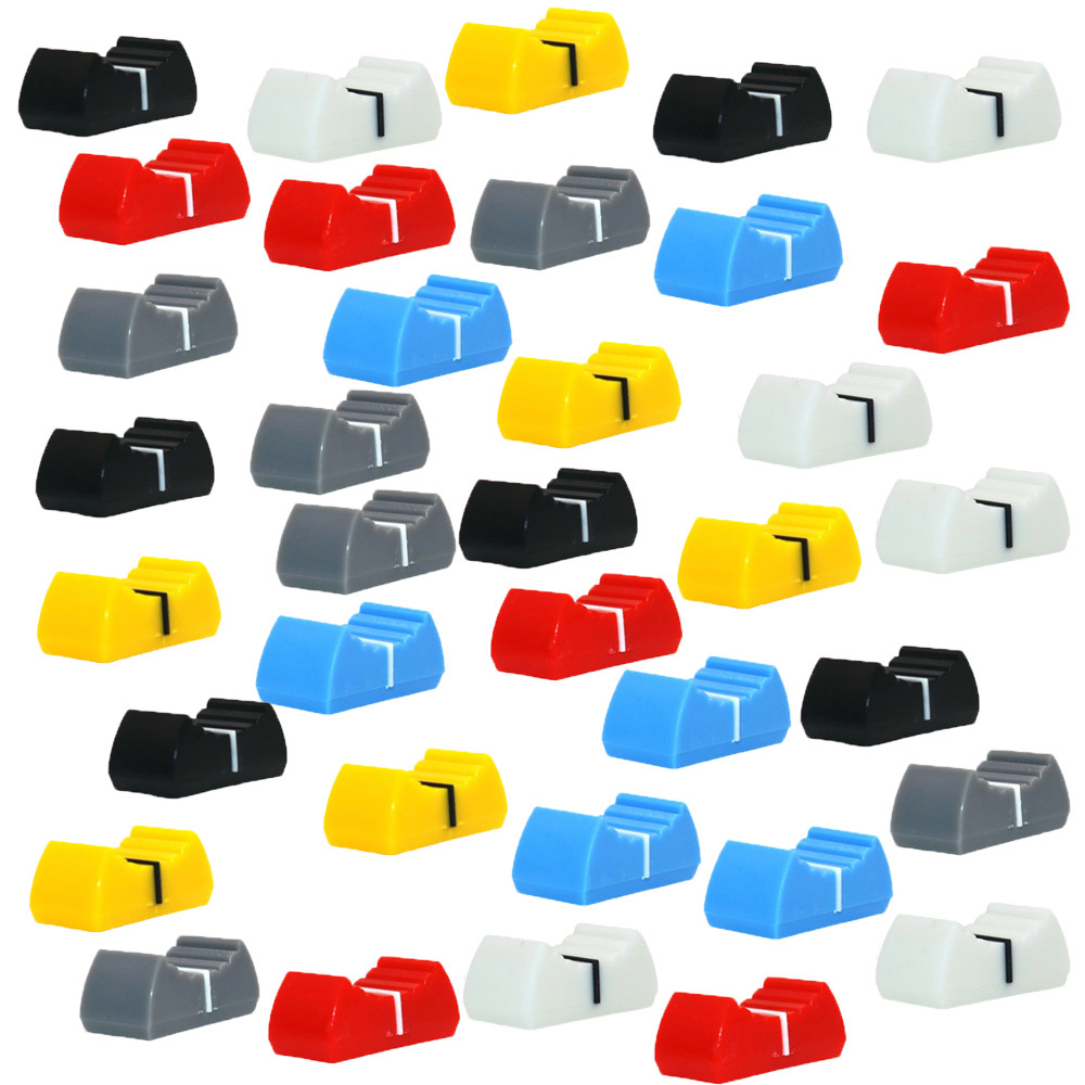 TEMU 24pcs Couvercles de Potentiomètre à Glissière Multicolores avec Trou d'Arbre de 4mm, Couvercles de Bouton de Poussée Durables, Ajouts Audio pour