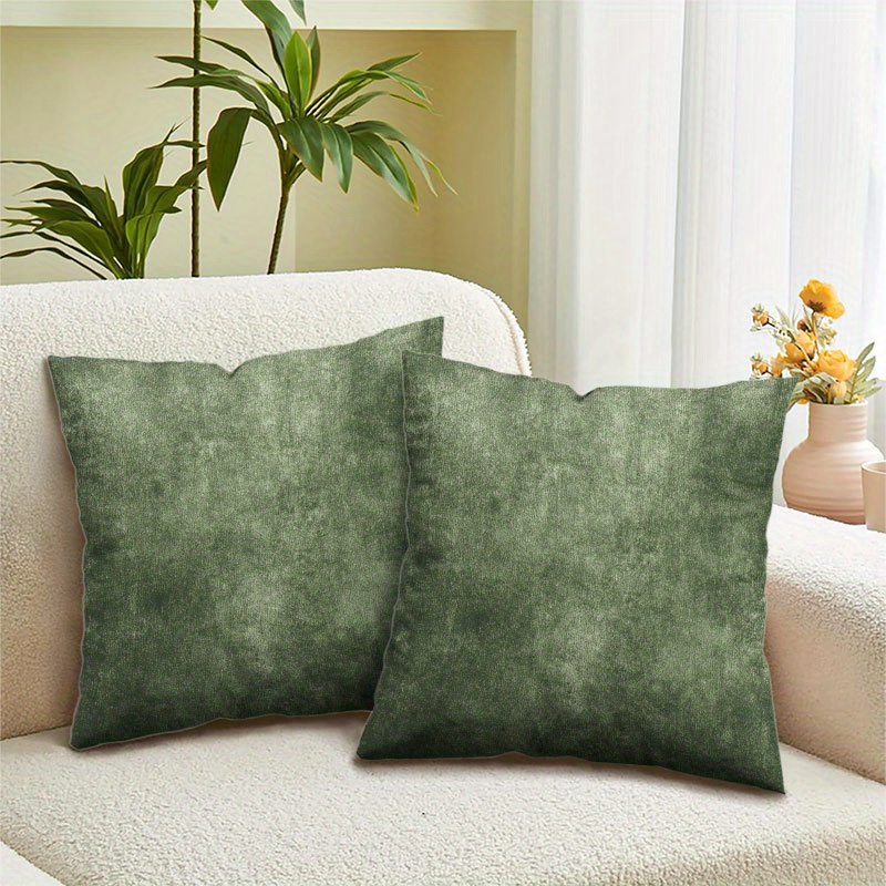 2pcs sage green vintage velvet throw pillow covers 18x18 Temu