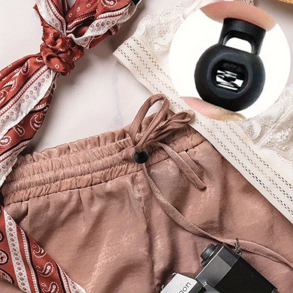 25pcs Cord Locks Plastic Drawstring Toggles For Hoodies, Bags