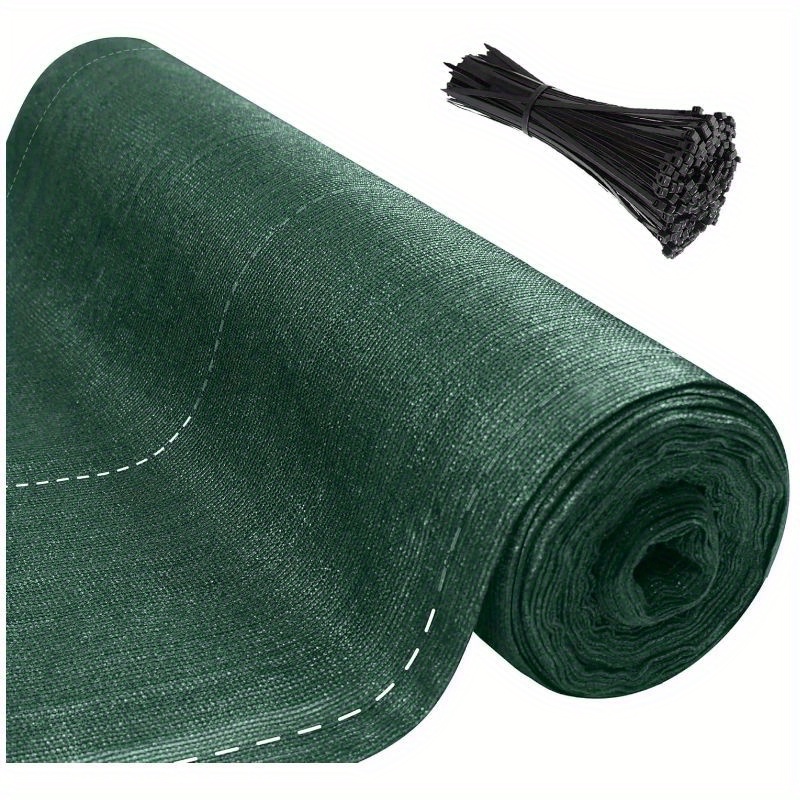 Image of A 2x10m Garden Privacy Fence Made From 150g/m² Hdpe, Designed As Protection Shading Net With Cable Ties, Providing Wind And Dust Protection For And Fences