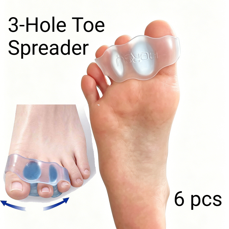 TEMU 6pcs 3-hole Spacers For Foot, Guards For, Professional Foot Care For , Triple-opening Protectors For Running, Hiking, Daily Walking & Sports