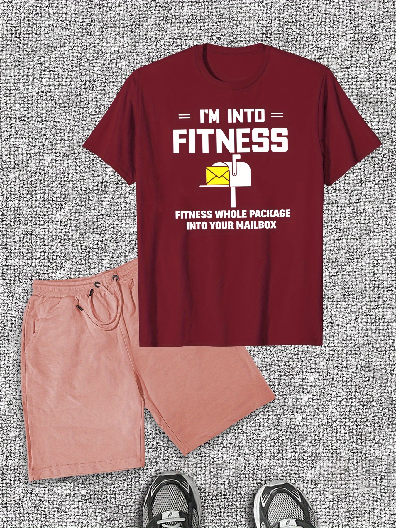 Men'S Fit and Crossfit Inspired Cotton T-Shirt and Shorts Set - Casual Crew Neck, Slight Stretch Fabric, Solid Color, Summer Lash Sets for Active Lifestyle, Casual Summer Wear|Shortsuit|Cotton Te