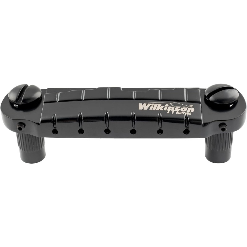 Wilkinson M Series 52mm 23 64 inch String Spacing Preset Wraparound Bridge for Les Paul SG Junior Special Style Electric Guitar Black, Guitar Bridge Replacement, Guitar Hardware Upgrade, Vintage Guitar Parts, Wraparound Design, Durable Metal Bridge