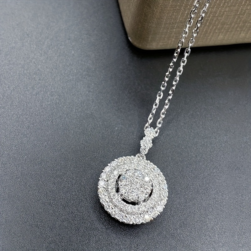 

A Stylish Necklace With A Subtle Sparkle Of Zirconia, Perfect For A Lady's Engagement Or Daily Wear.