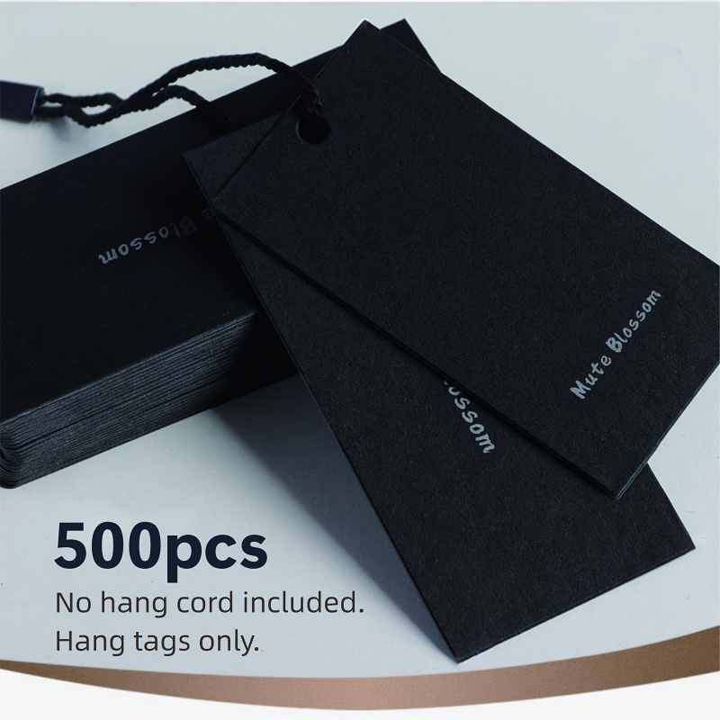 TEMU High-end Custom Clothing Tags, Double-sided Color Printing, Luxurious Brand Logo, Customizable With Logo And Graphics, Universal Label Cards For