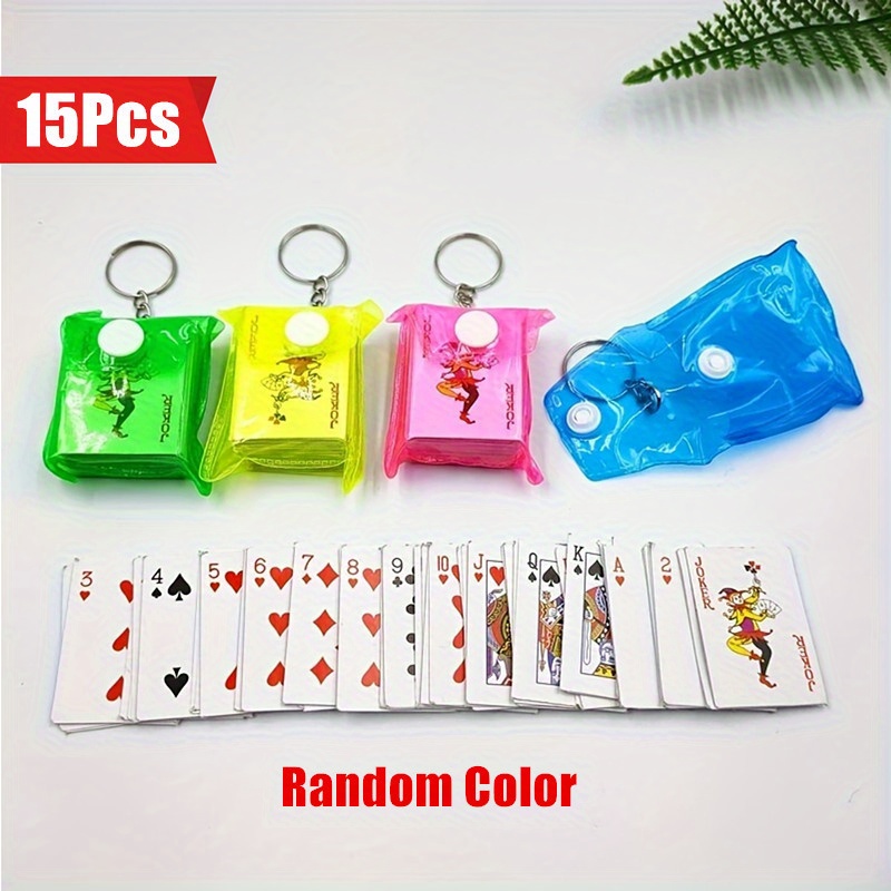 TEMU 15pcs Portable Mini Playing Card Keychain Small Board Game Keychain, Party Gift, Party Game