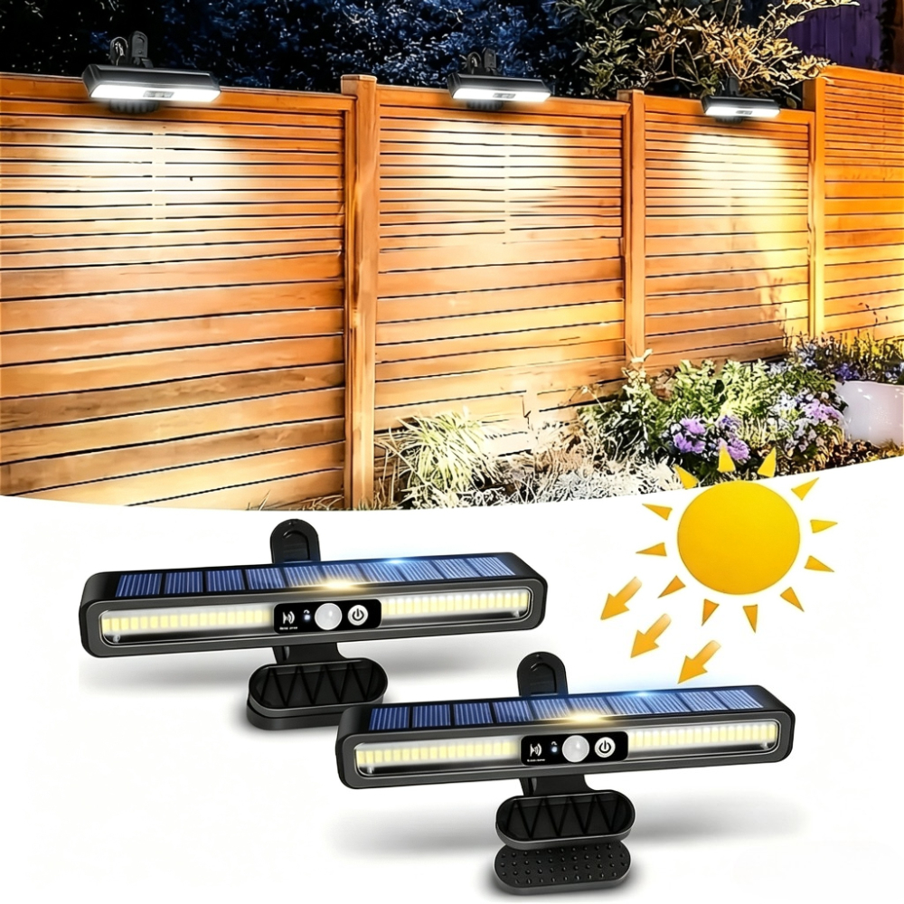 TEMU 2-pack Landscape , Wall-mounted Installation, Intelligent Sensing Light Control, Highlighting Outdoor Solar Channel Light