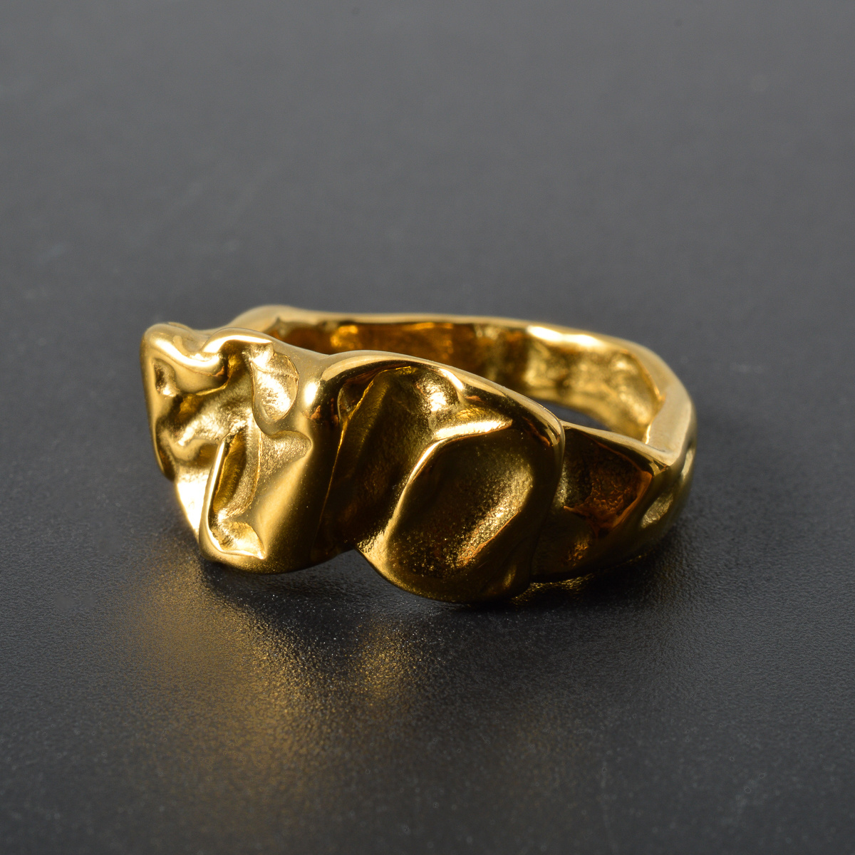 E-shop 1 Stück Mode Unregelmäßiges Design Herren- und Damen 304 304 Edelstahl Ring