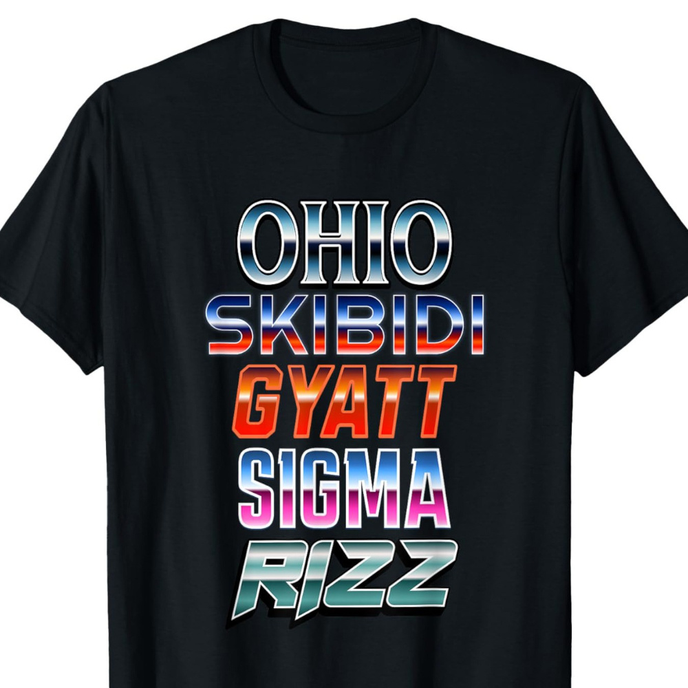 

Ohio Skibidi Gyatt Printed Shirt Men' -shirt 180g Casual Cotton Round Neck Short Sleeve Soft Breathable Shirts Christmas Birthday Gift For Summer And Fall