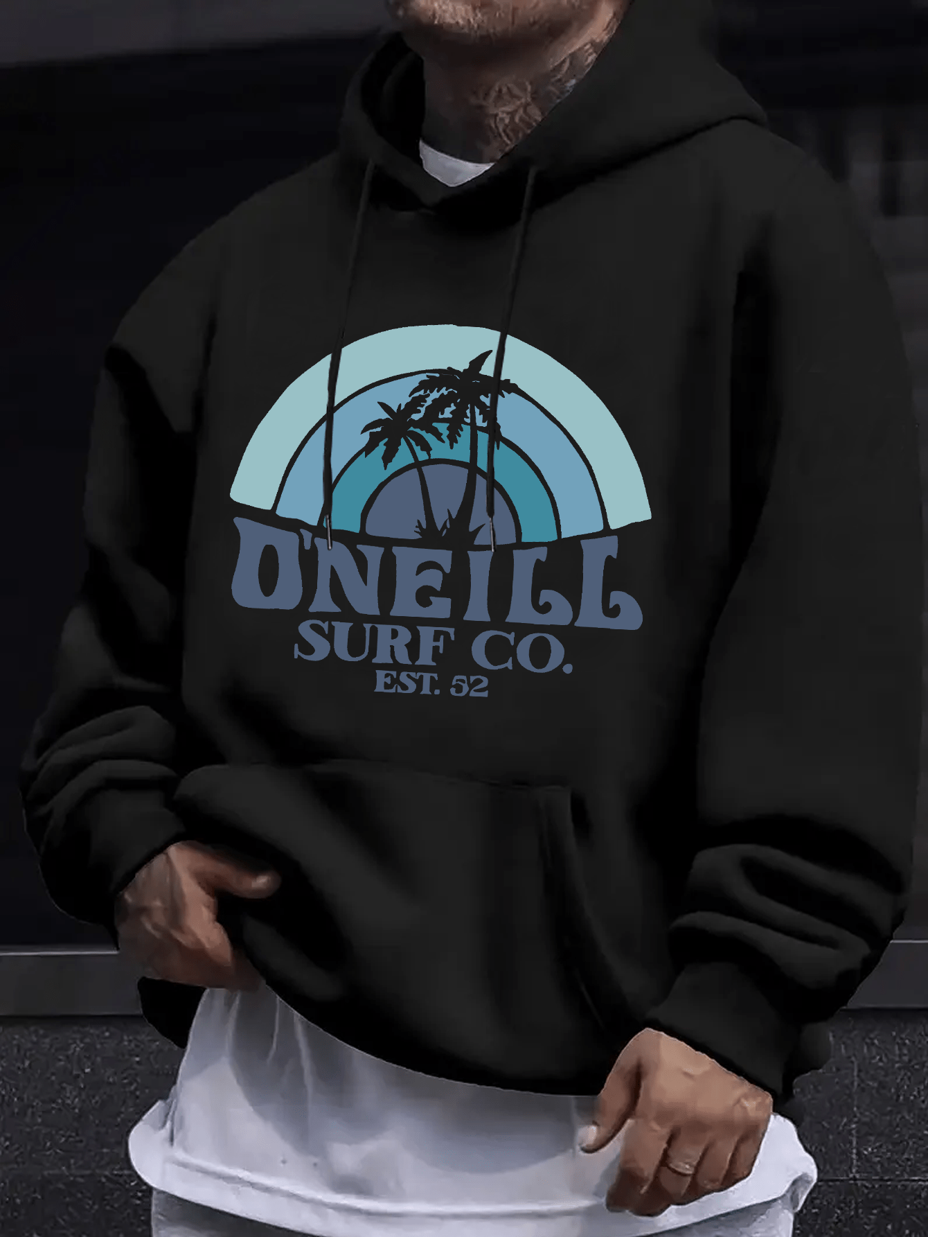 mens printed hoodie