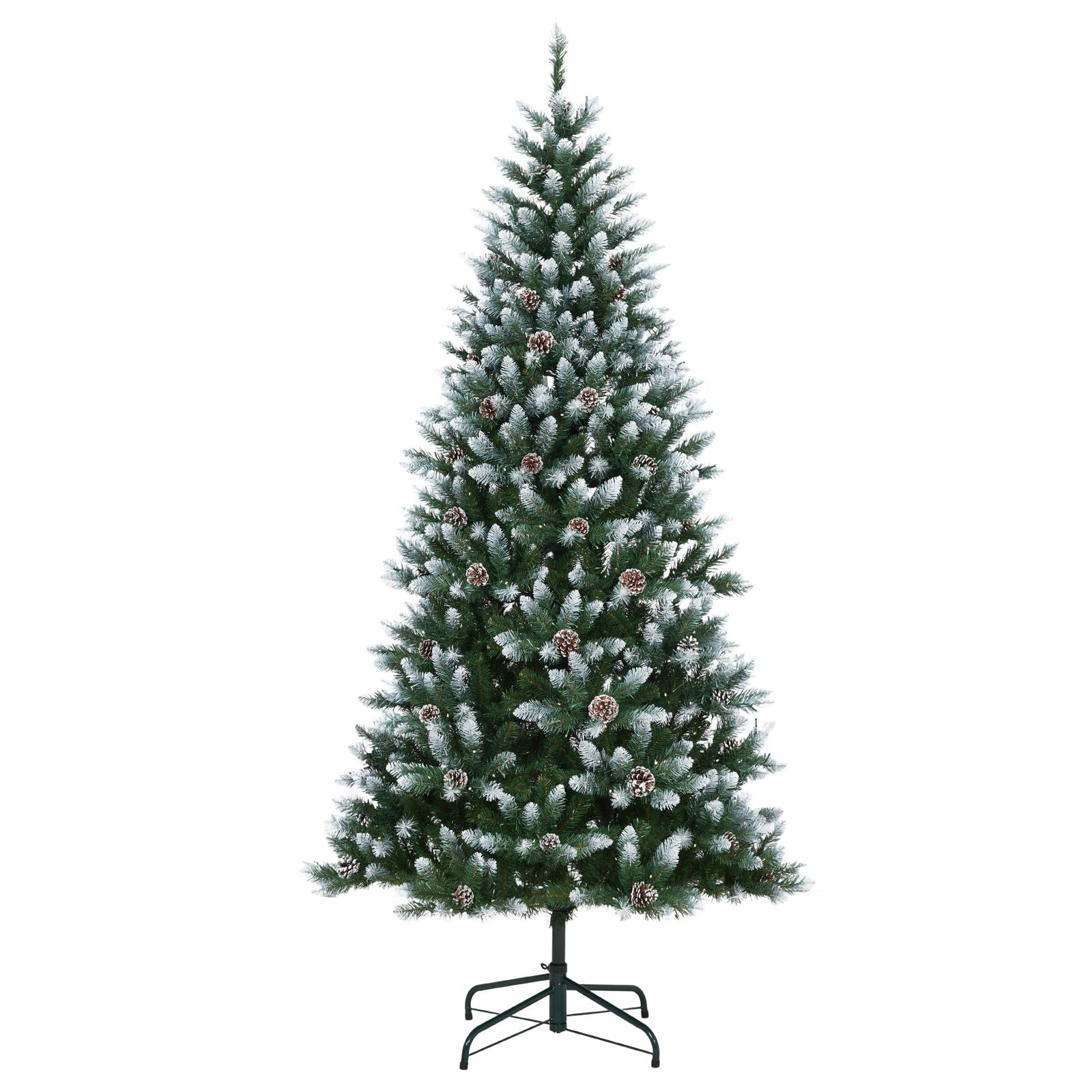 7.5ft Automatic Full Christmas Tree With Pre-decorated & Branches - Easy Setup Artificial Suitable For, Office, Parties - Durable Plastic, No Required