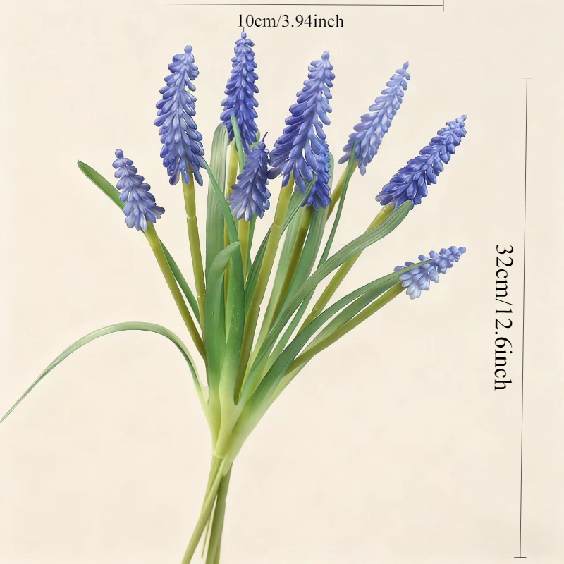 Image of Simulated Grape Hyacinth Artificial Flowers, And Simple Floral Arrangements, Suitable For Home Desktop, Living Room, Bedroom Vase Decoration, Wedding Floral Arrangements, And Seasonal Decorations.